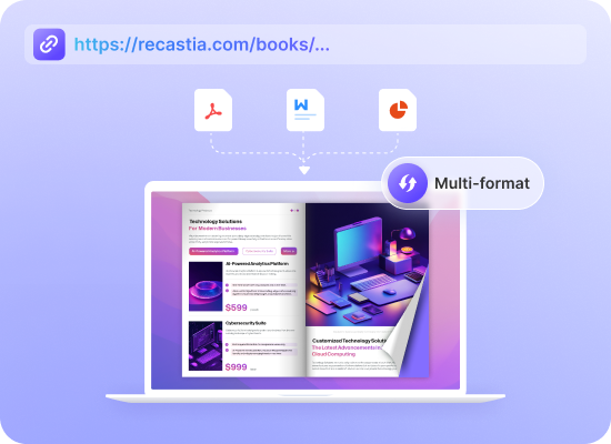 PDF'i gerçekçi sayfa çevirme efektleriyle çevrimiçi bir flipbook'a dönüştürün